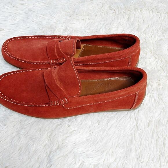 Sandrino Luth Suede Leather Loafers Burnt Orange Size 10.5 main image 4